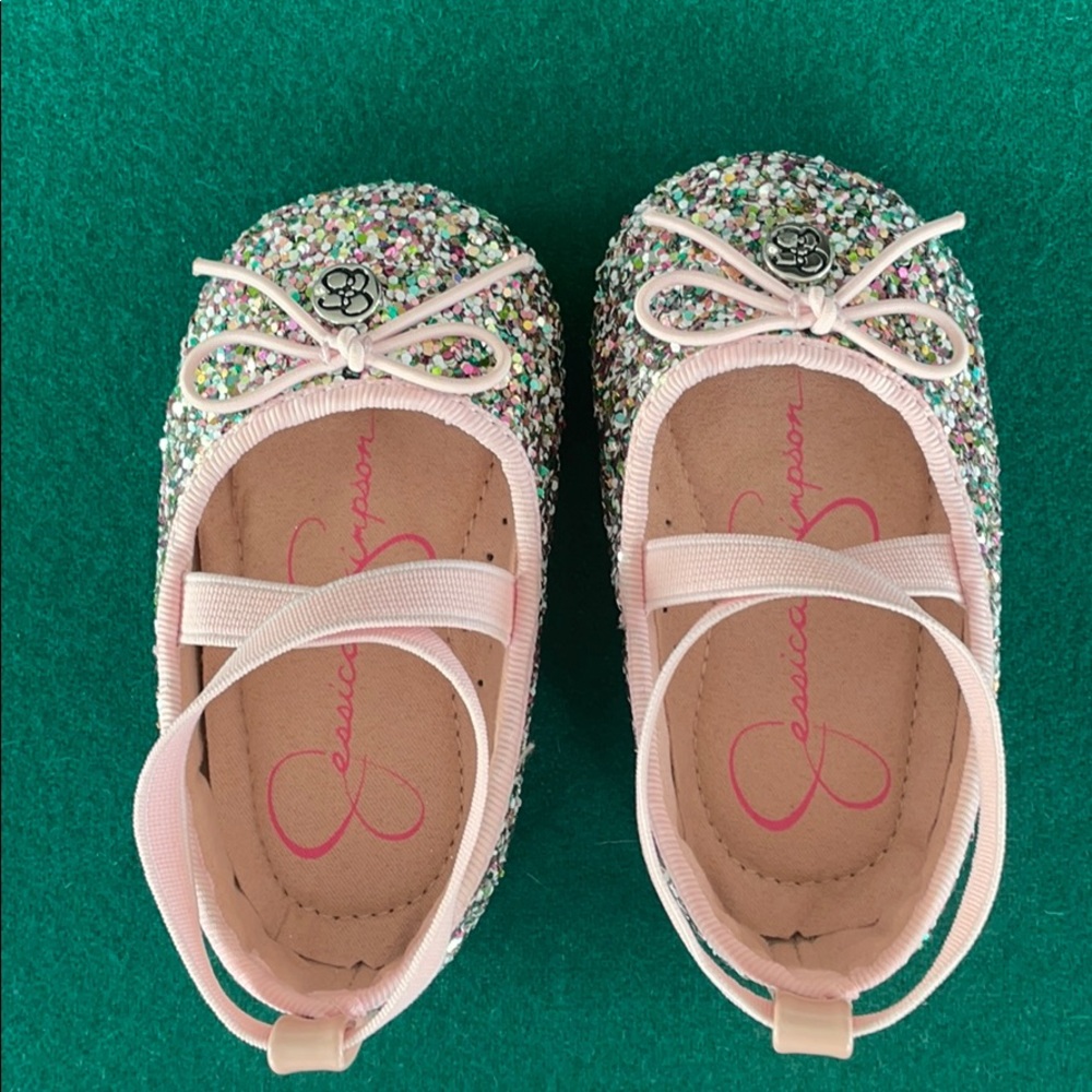 Jessica Simpson Dasa glitter ballet flat infant 3
